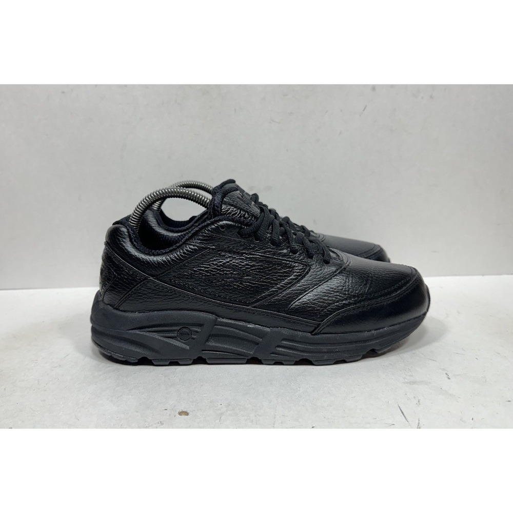 Brooks Addiction Walker Shoes Womens Size 9 Black Leather Athletic Sneakers